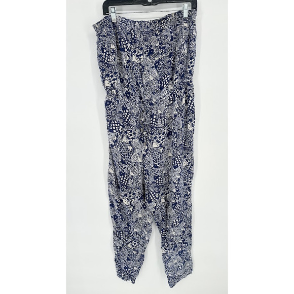 Lilly Pulitzer x Target Womens XXL Upstream Fish Print Strapless Jumpsuit Beachy - Picture 2 of 8